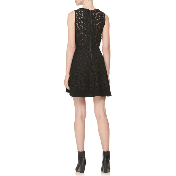 Rag & Bone Aya Lace-Panel Black Dress Size 2 - Picture 2 of 9